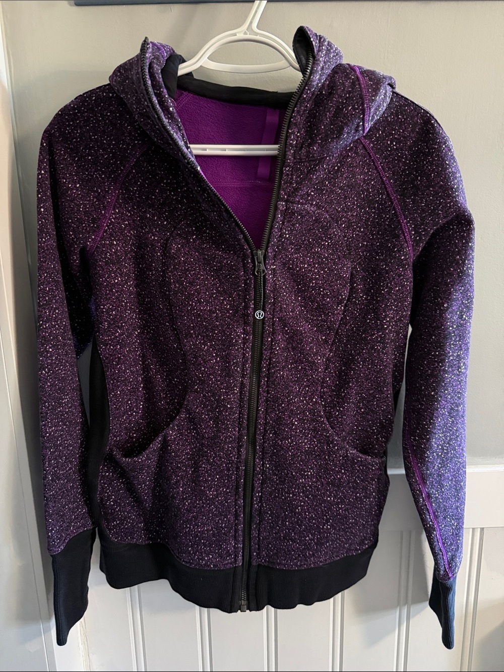 Lululemon Scuba Hoodie Women's Purple Speckled Zip Hoodie
